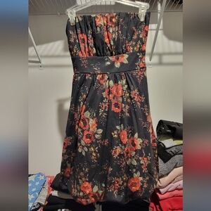 American Rag Strapless floral dress Size S